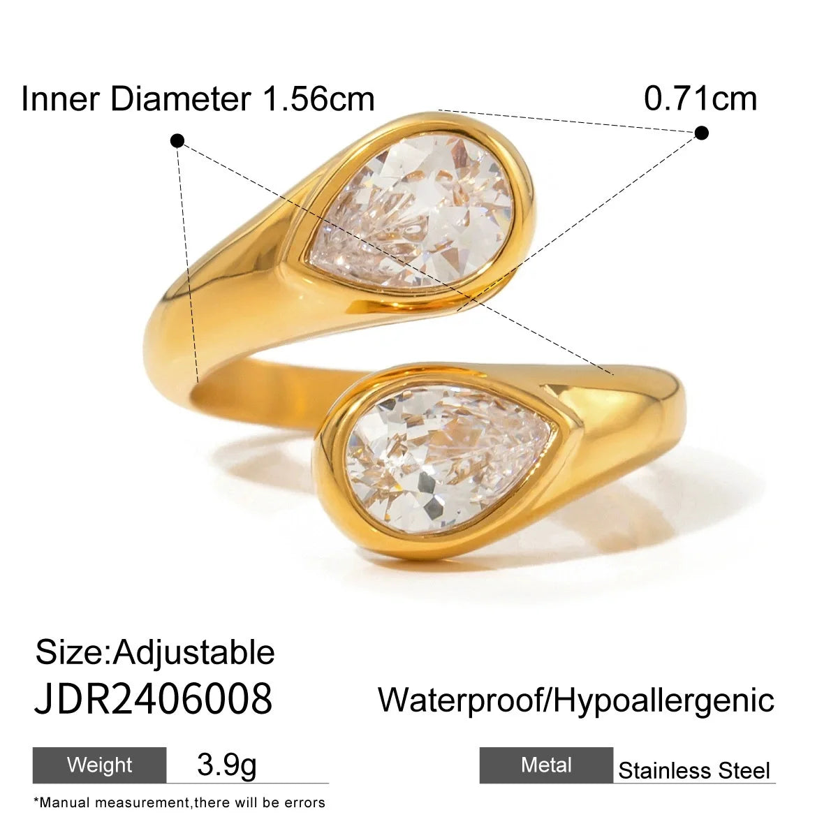 Kika Retro Green Zircon Ring