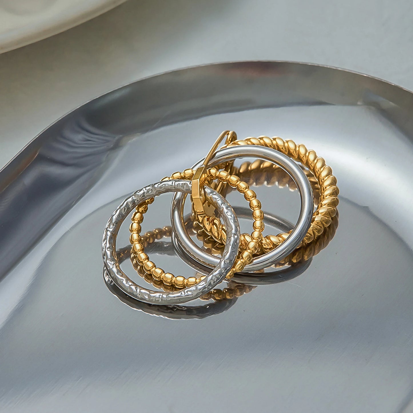 Kika Simple Classic 18K Gold Color Plated Stainless Steel
