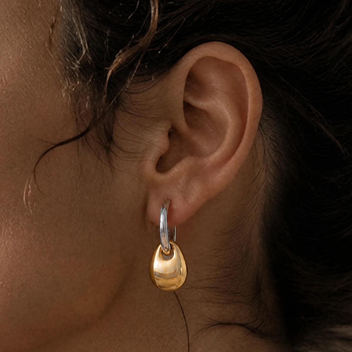 KIKA Minimalist Geometric Drop Earrings PVD Plated Stainless Steel 316L