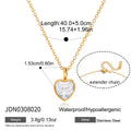 Classic Geometric waterdrop shape White Zircon Necklace