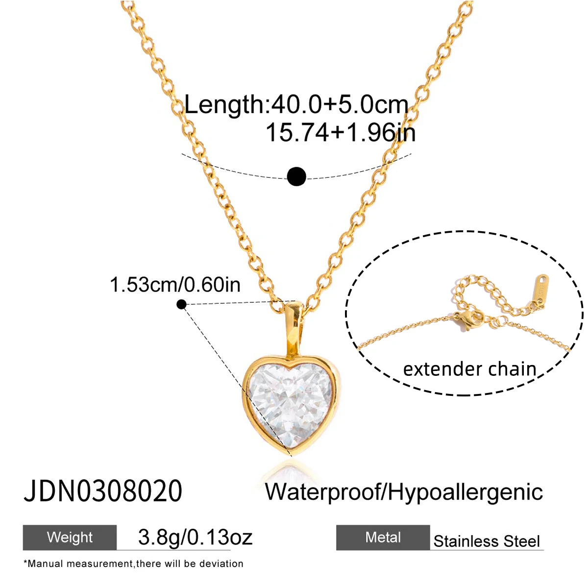 Kika Minimalist White Zircon Geometric Pendant O-Chain Necklace