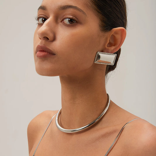 Glossy Vintage Stainless Steel Choker