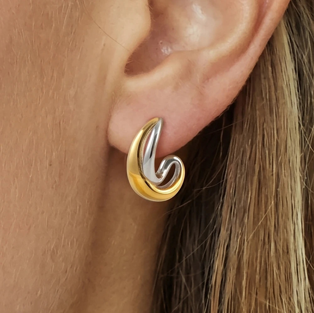 Kika Mixed Color Geometric Stud Earrings