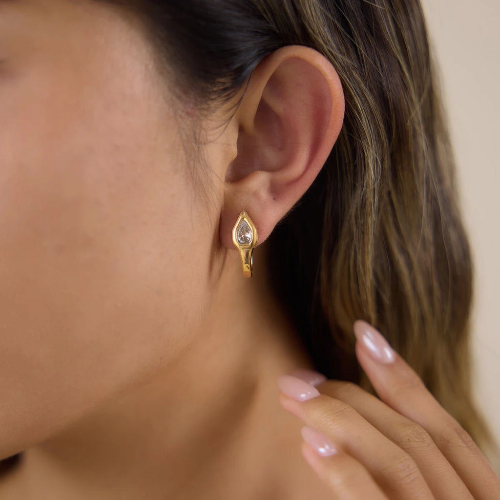 KIKA Classic Snake Shaped U-Shaped Ear Clip Earrings  PVD Gold Plated Stainless Steel316L