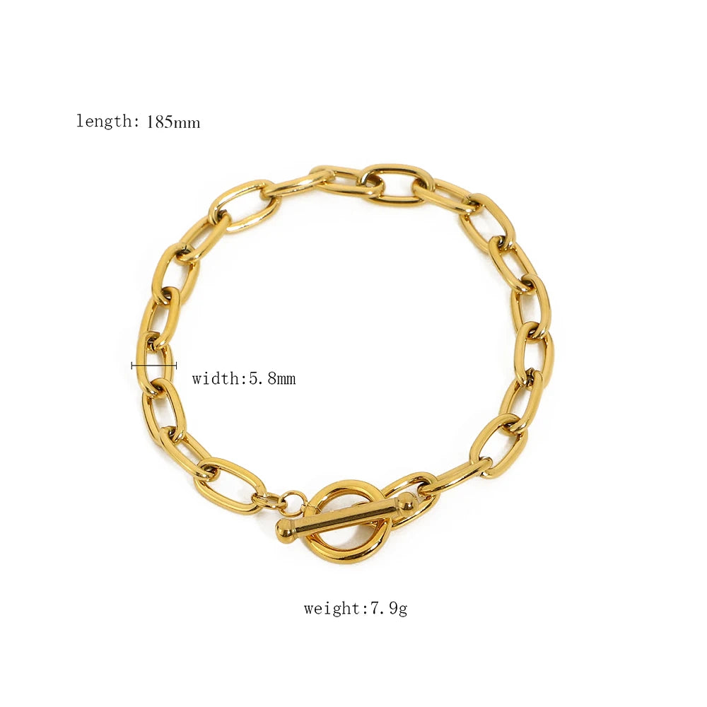 KIKA Classic OT Buckle Chain Bracelet Stainless Steel 316L