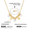 Kika Detachable Letter Zircon Pendant Necklace For Women 18K Gold PVD Plated Stainless Steel 316L