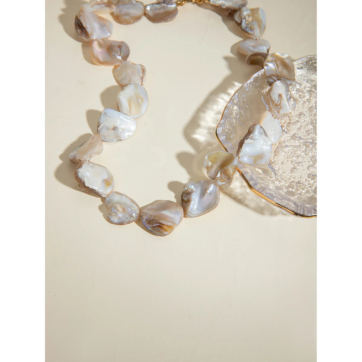 Vacation Style Ocean Series Imitation Pearl Seashell Necklace