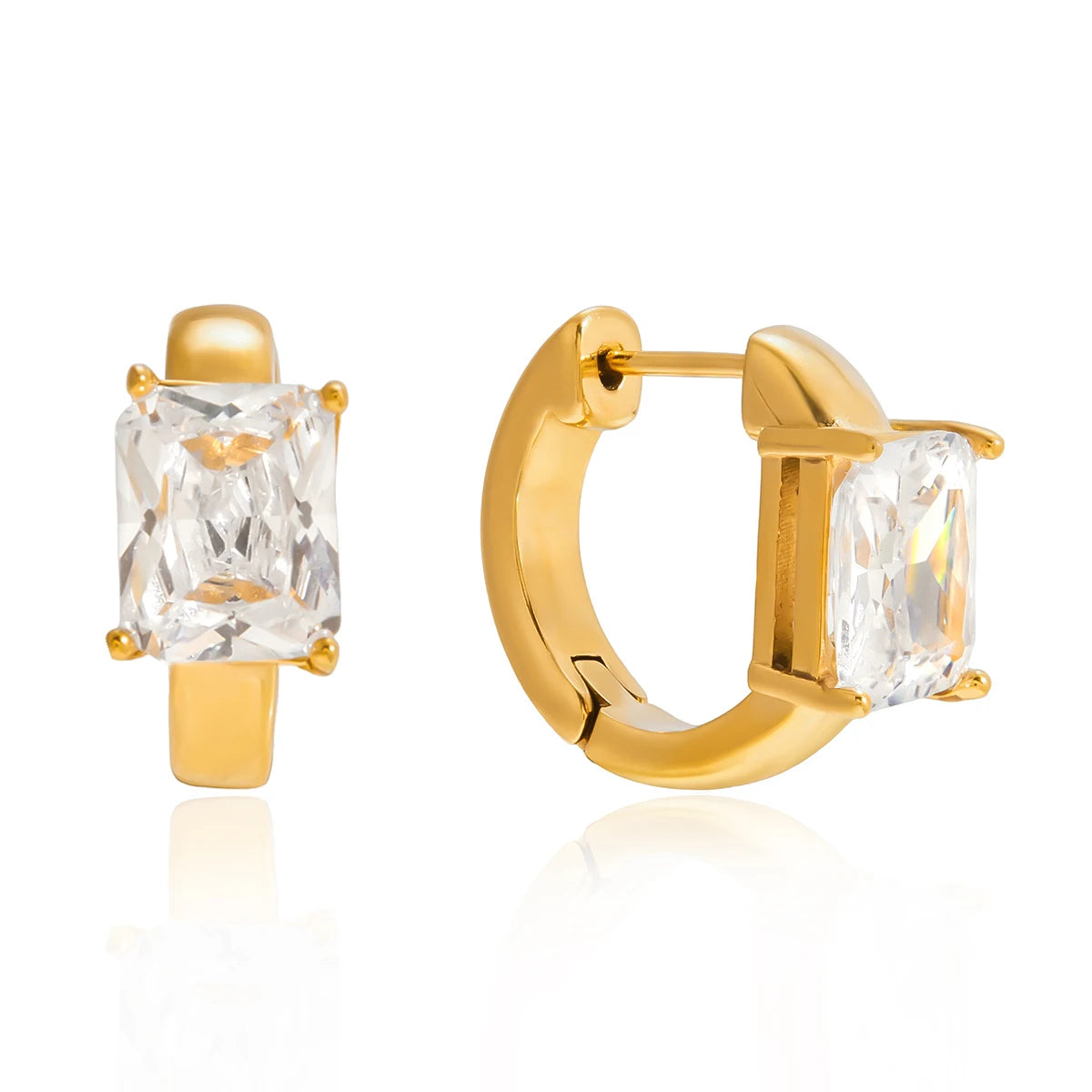 Kika Minimalist Classic  Inlay Droplet Shaped Zircon Ear Clip