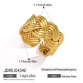 KIKA Classic Twisted Open Rings  PVD Plated Stainless Steel 316L