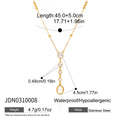 Kika Classic Plated Gold Color Stainless Steel Imitation Pearl Y-Shaped Chain Necklace