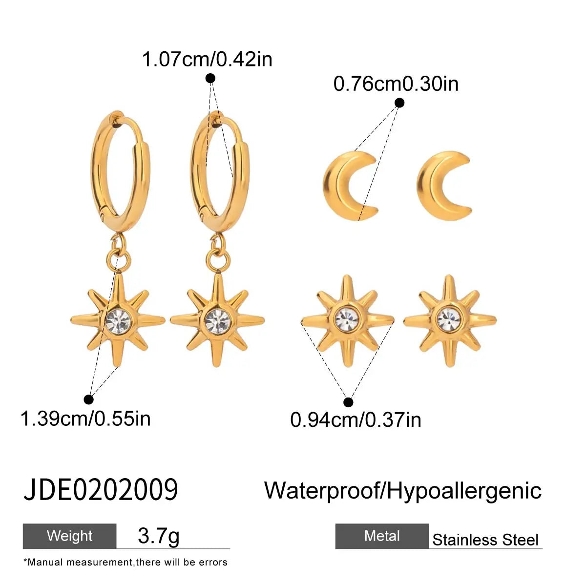 KIKA Classic PVD Plated  Stainless Steel 316L Earrings