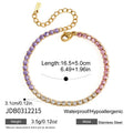 Kika Classic Zircon Tennis Chain Bracelet 18K Gold Plated Stainless Steel 316L