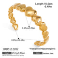KIKA Classic white Egg Shaped Zircon Open Bracelet For Women 18K PVD Plated Stainless Steel Heart-Shaped Bracelets Jewelry