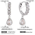 KIKA Delicate Round Water Drop Zircon Earrings PVD Plated Stainless Steel 316L