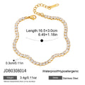 KIKA Classic Crystal Tennis Chain Wave Shape Bracelet For Women 18K Gold PVD Plated Stainless Steel Bracelet Fashion Jewelry