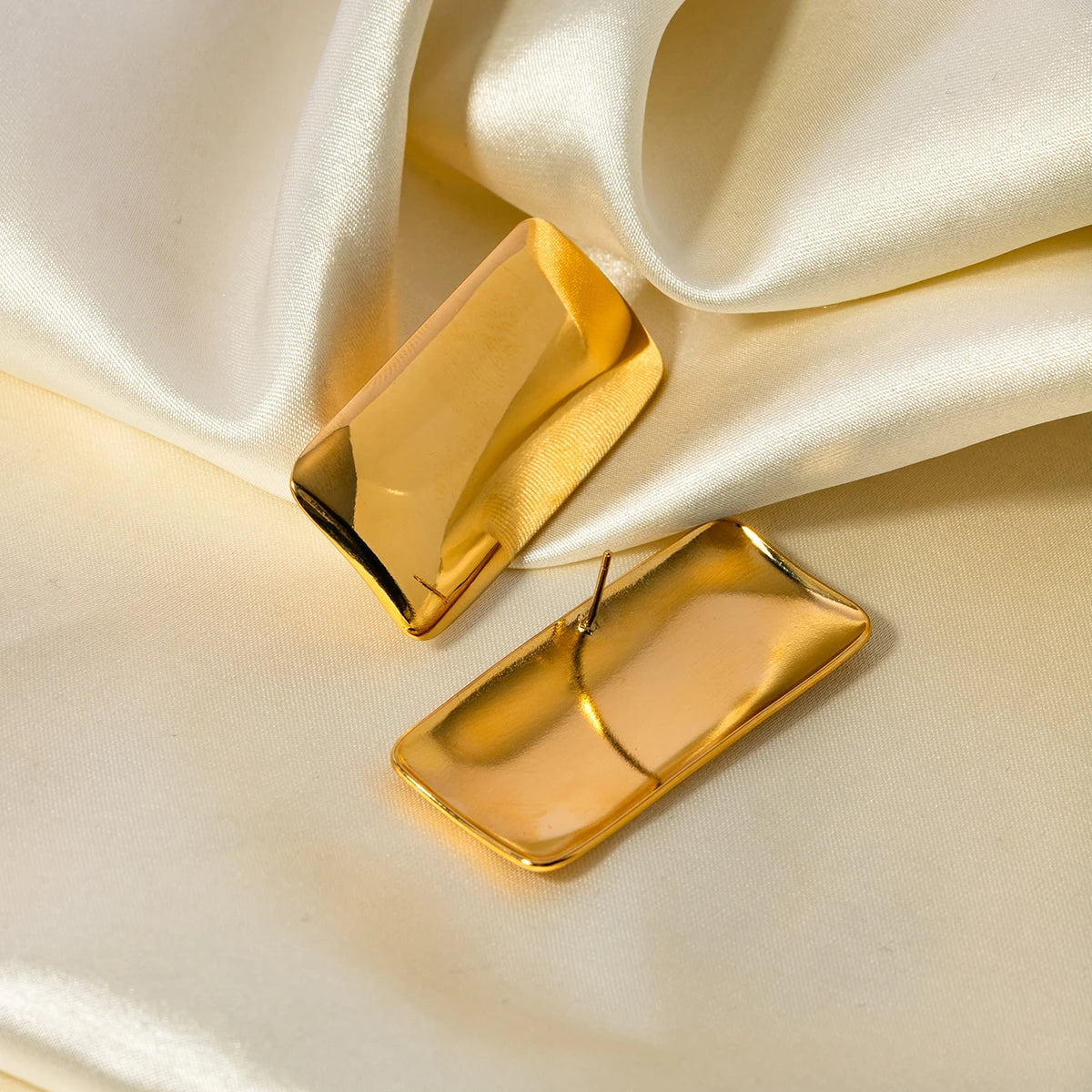 KIKA Stainless Steel 316L Rectangular Glossy Earrings High Quality Minimalist