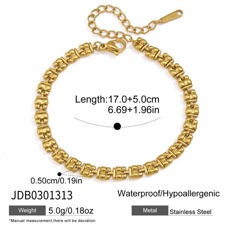 Kika Delicate Simple Gold Color Handmade Chain Necklace