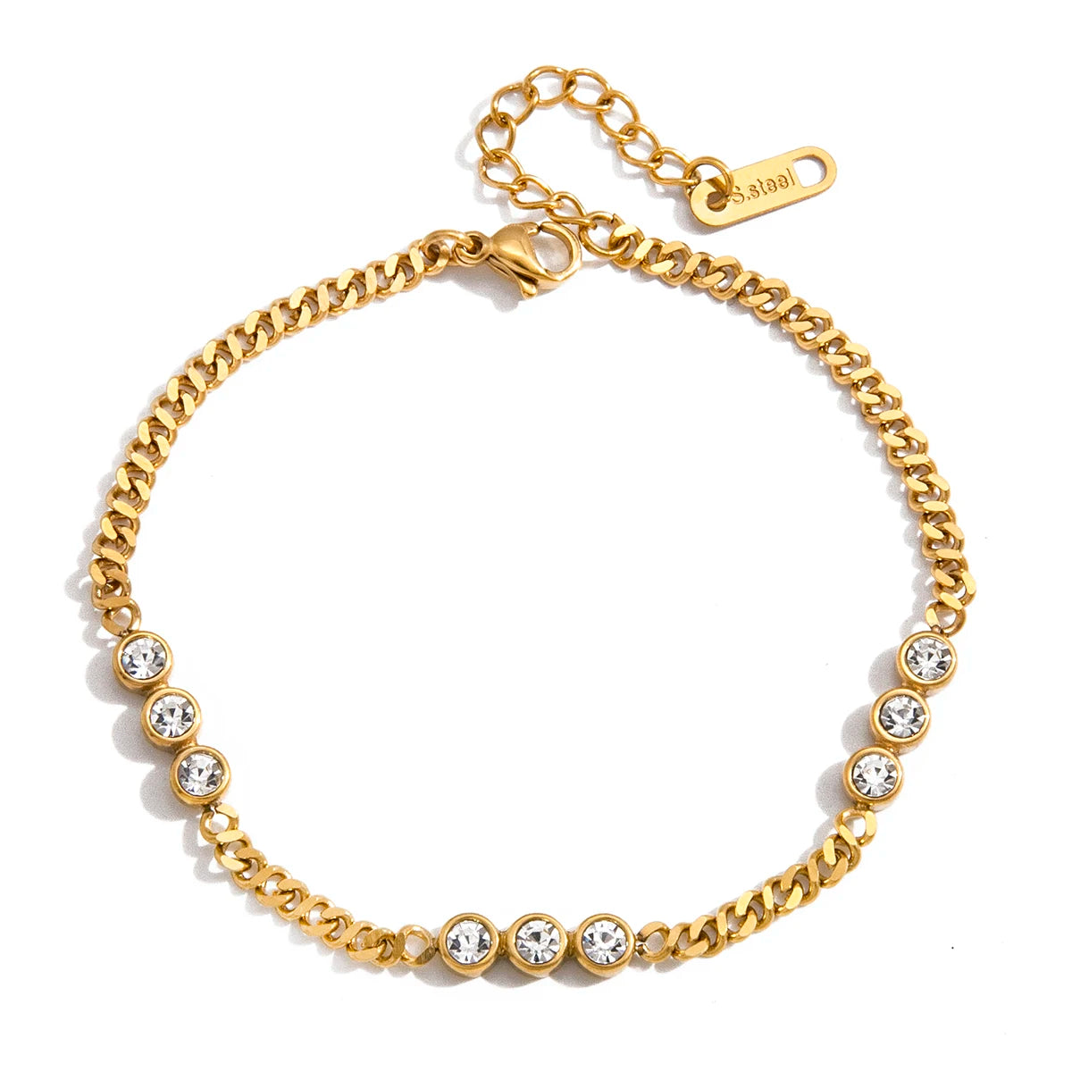 Delicate Bling Geometry Zirconia Shiny Bracelets