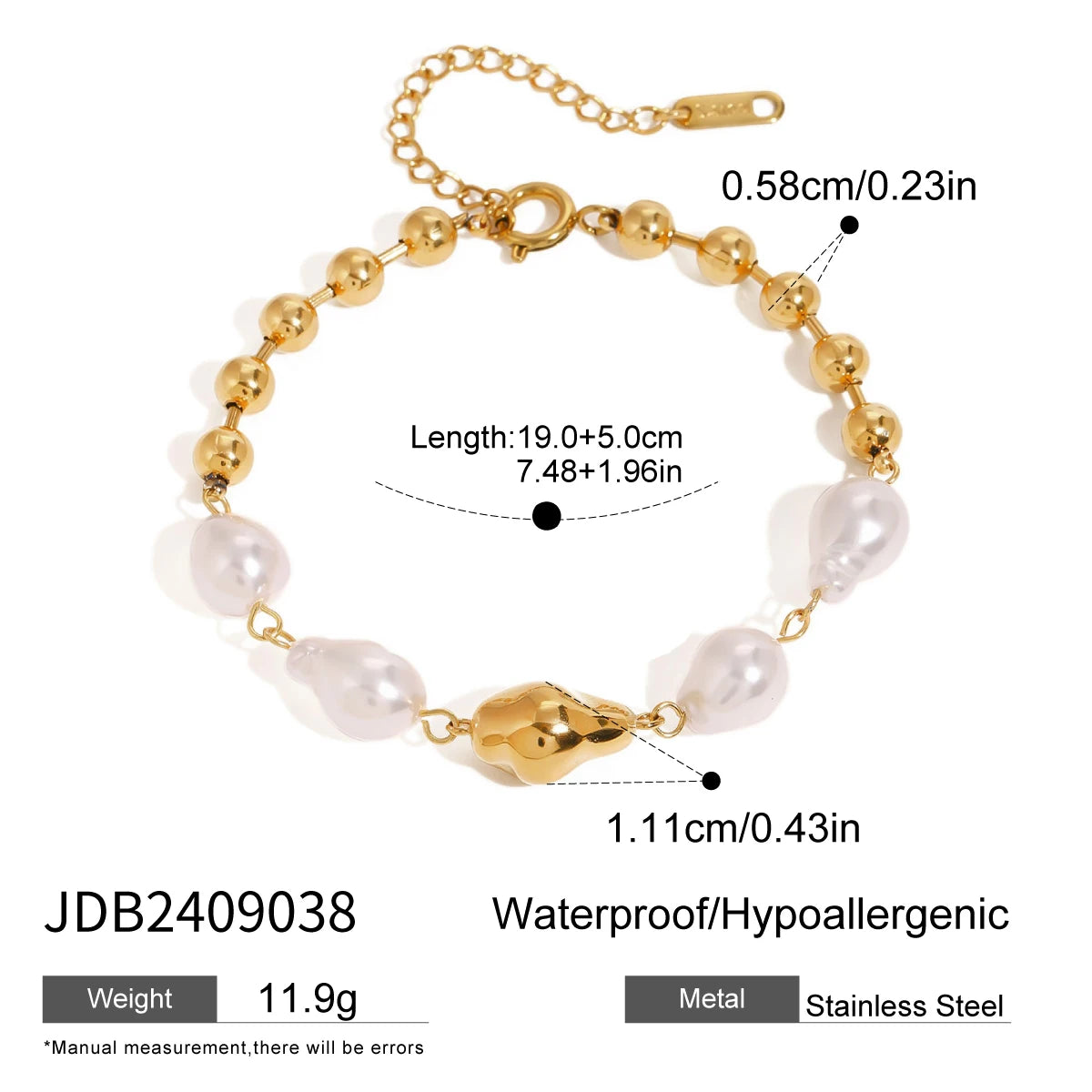 Kika Minimalist Dainty Pearl Bracelet