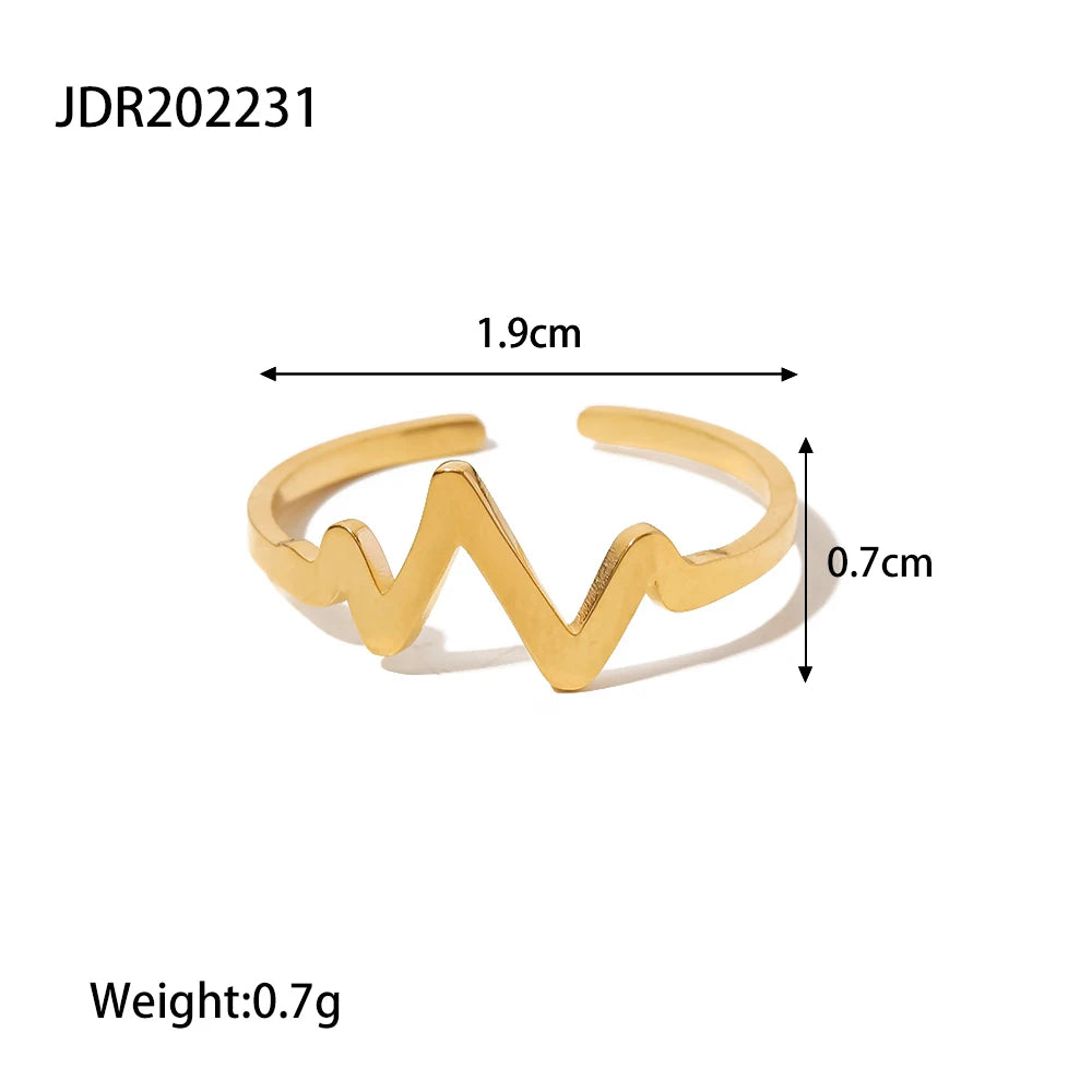 Fashion Texture Irregular Ring Stackable