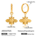 KIKA Classic Minimalist PVD Plated Bee Pendant Earring Hypoallergenic Waterproof Stainless Steel 316L