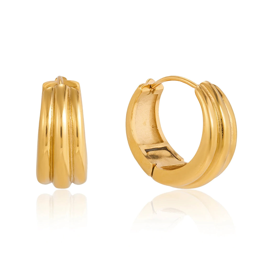 C-Shaped Hoop Earring Lady Waterproof