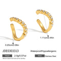 KIKA Delicate Crystal Non-piercing Ear Clips Minimalist 18K Gold PVD Plated Stainless Steel 316L
