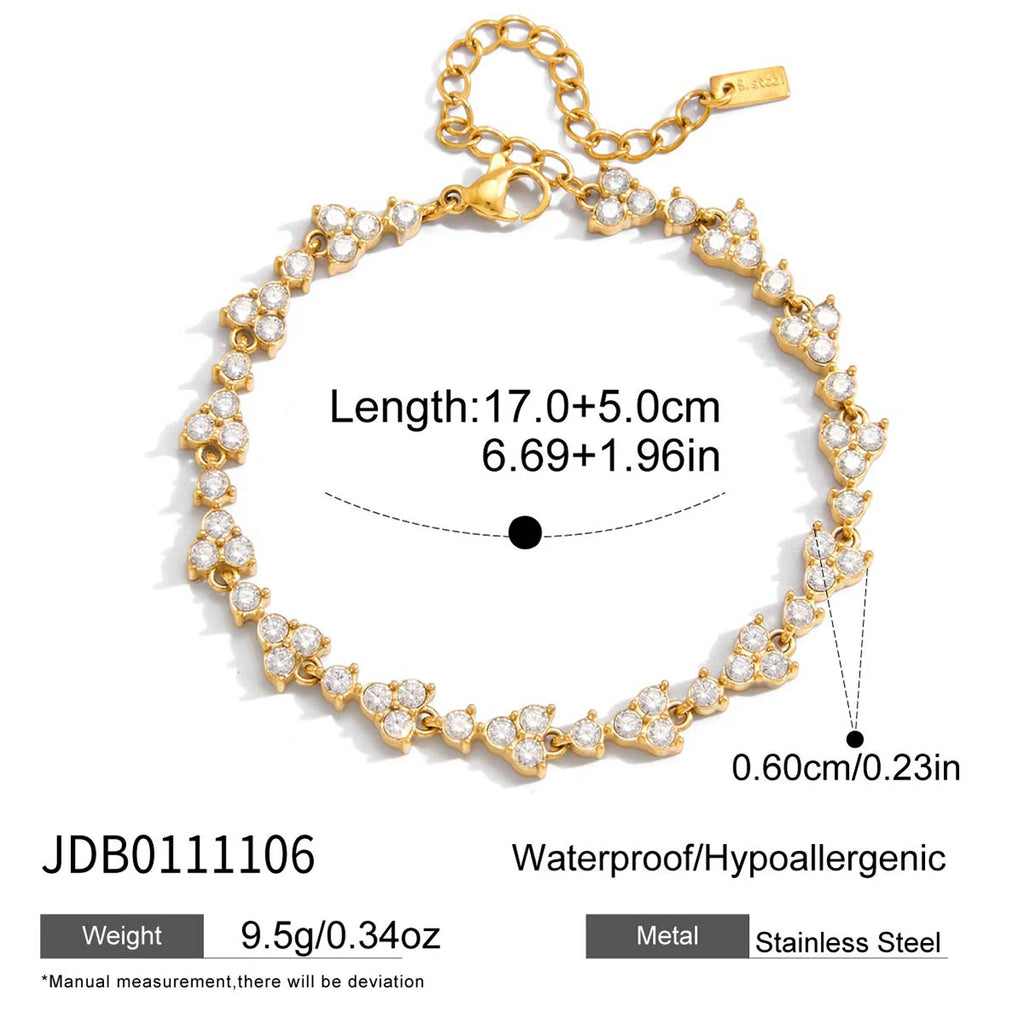 KIKA Classic Hollowed-Out Five-Pointed Star Bracelet For Women Delicate 18K GoldPVD Plated Stainless Steel 316L Layer Bracelets