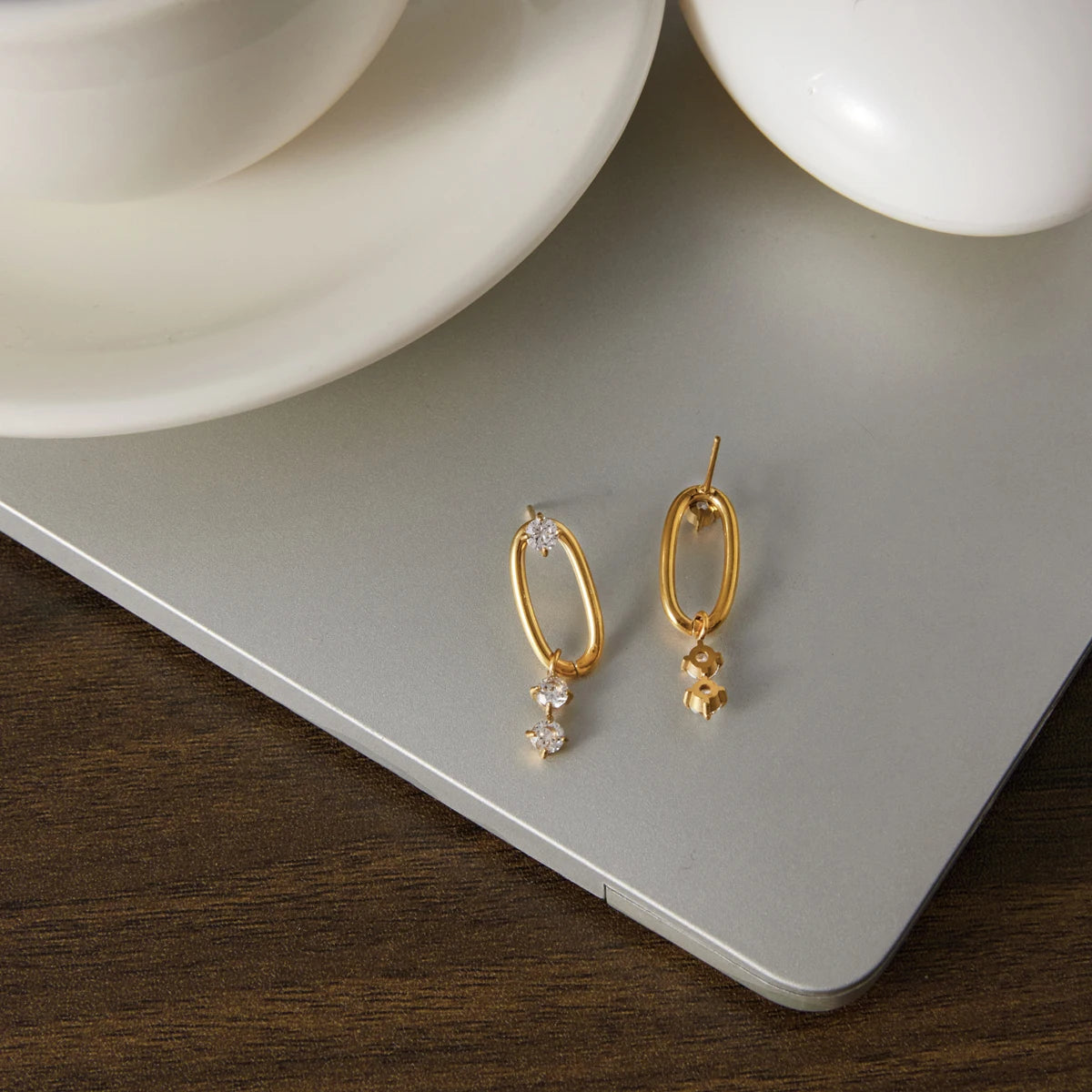 KIKA PVD Plated Stainless Steel Earrings Fashion Jewelry