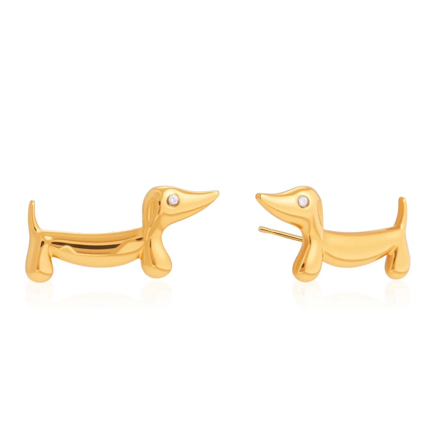 Cute Kitten Dog Open Ring Dachshund  Necklace, earrings