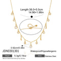 KIKA Delicate Geometric Zircon Pendant Necklace PVD Plated Stainless Steel 316L