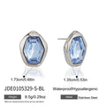 KIKA Elegant Glass Stone Stud Earrings  18K Gold PVD Plated Stainless Steel 316L