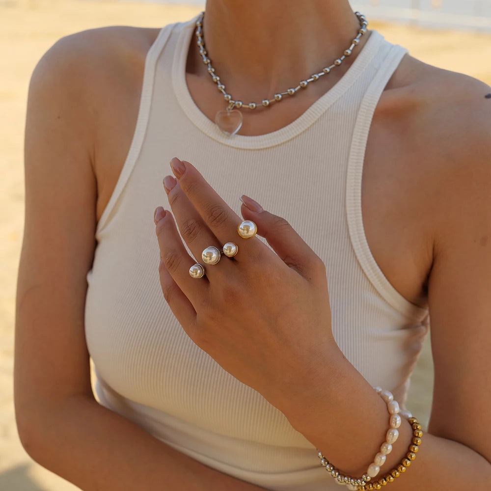 Kika Filled Heart Shaped Ring