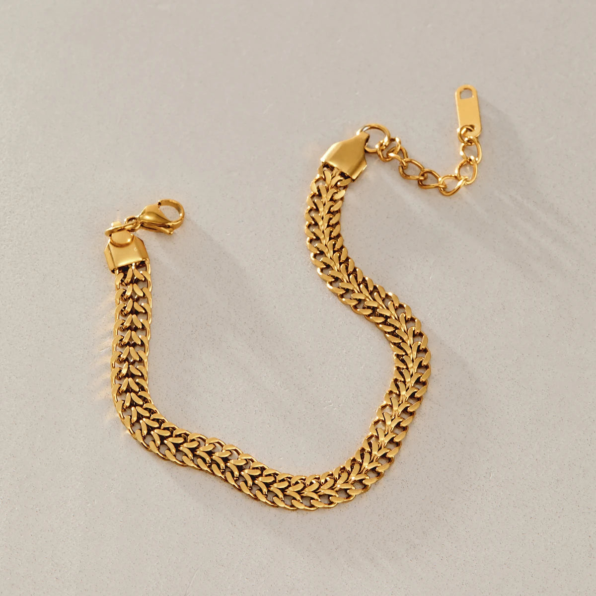 KIKA Classic Chain Bracelet For Women Minimalist 18K Gold PVD Plated Stainless Steel Bracelet Simple Fashion Jewelry Gift