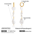 Heart-Shaped Pearl Shaped Acrylic Pearl Tassel Earrings