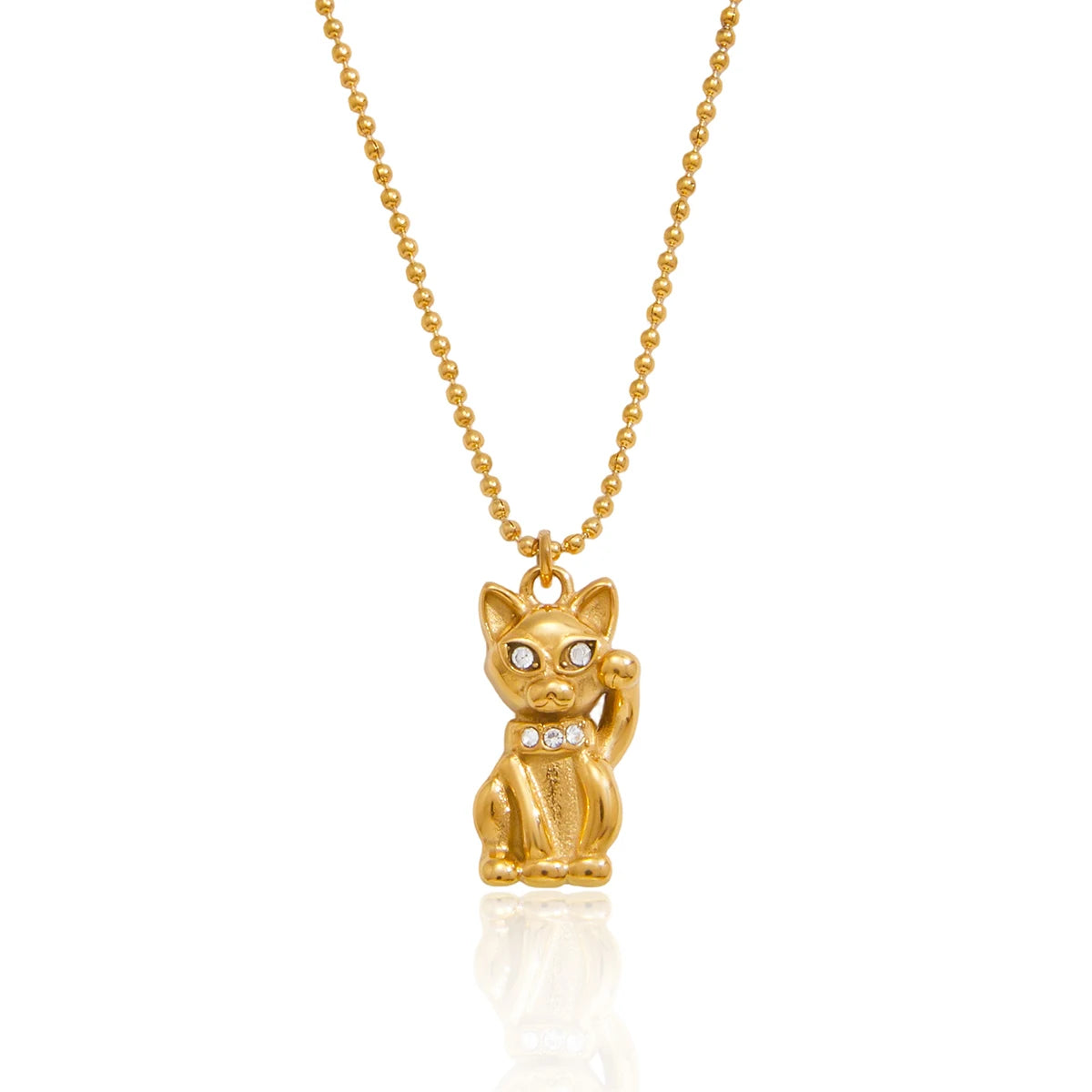 Cute Hug Dog Cat Pet Pendant Rhinestone Necklace