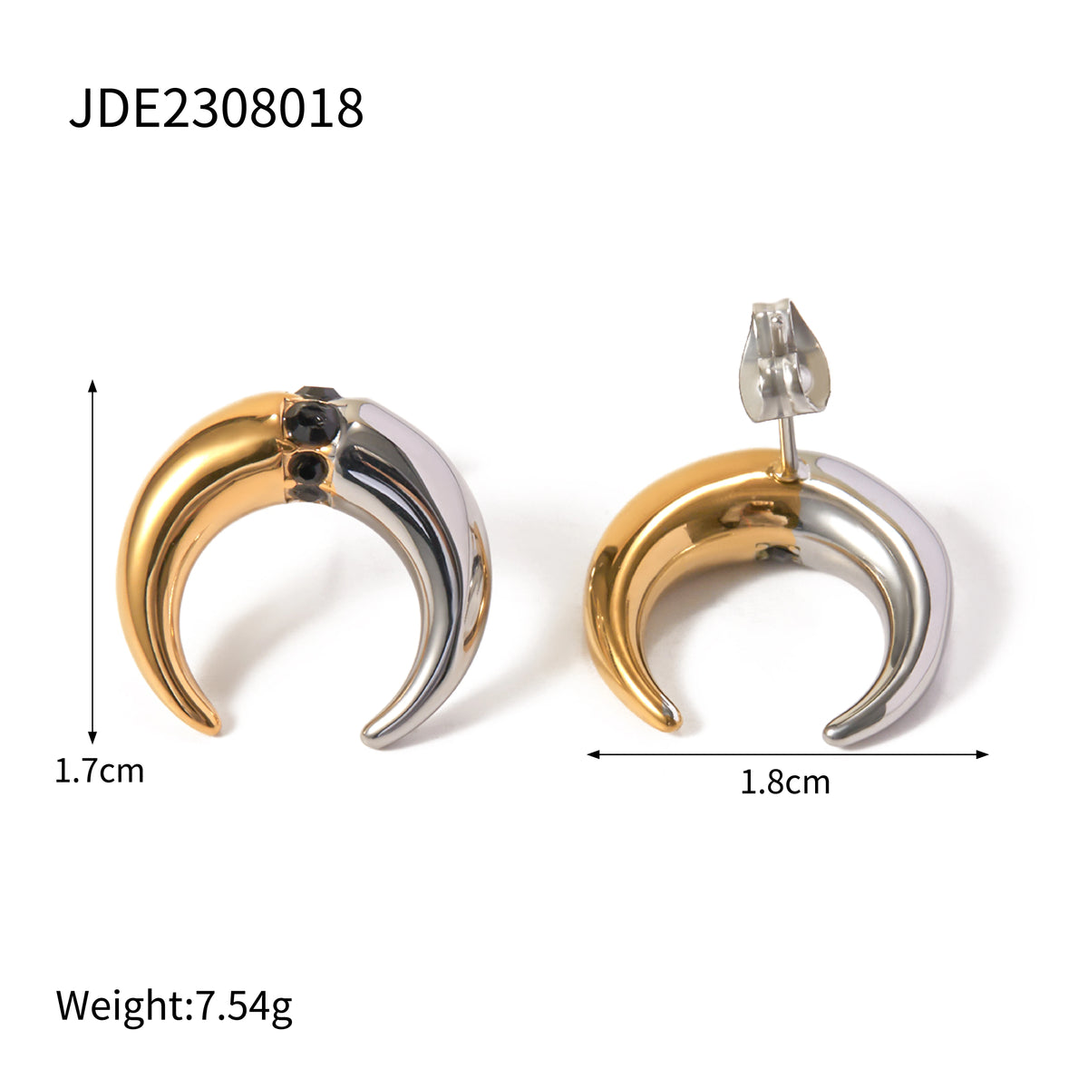 Stainless Steel Texture Ear Studs Irregular Earrings