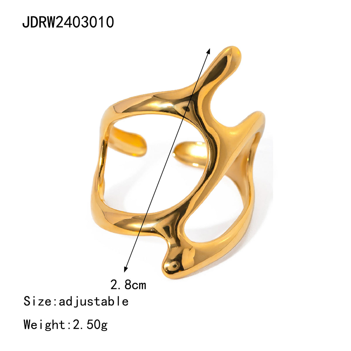 Minimalist Line Ring Stackable Hollow Ring