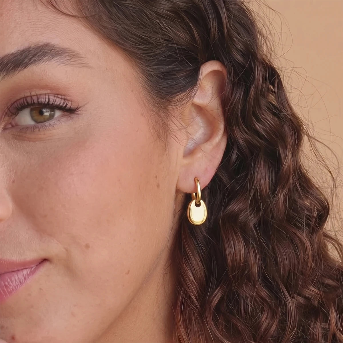 KIKA Geometric Water Drop Earrings18K Gold PVD Plated Stainless Steel 316L