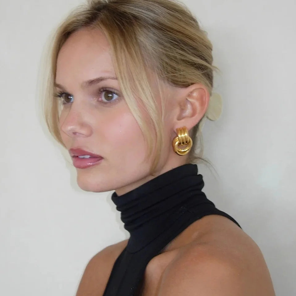 Ring Stud Earrings Waterproof Charm