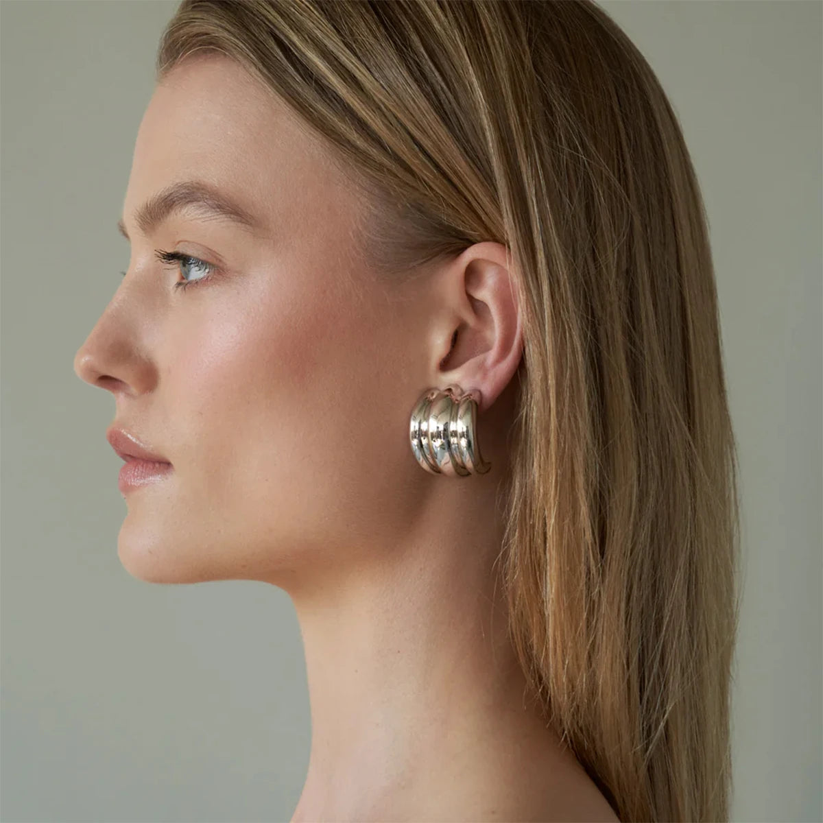 Kika Geometric Unusual Huggie Earrings