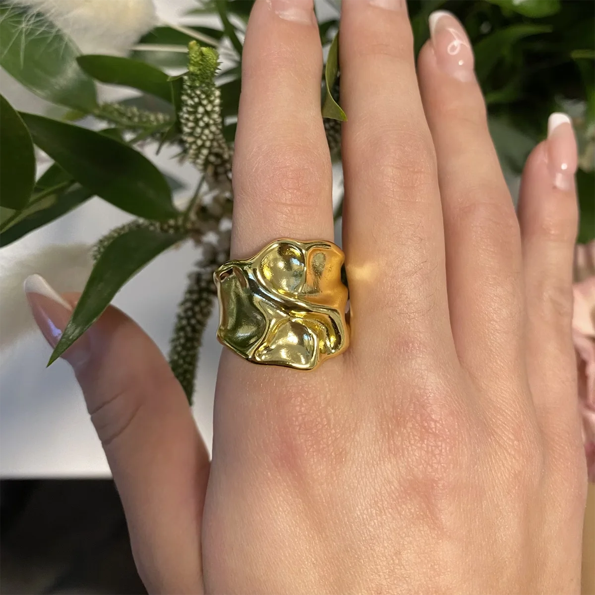 Minimalist Line Ring Stackable Hollow Ring