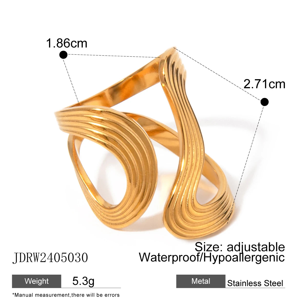 Geometric Open Ring Stacked Irregular
