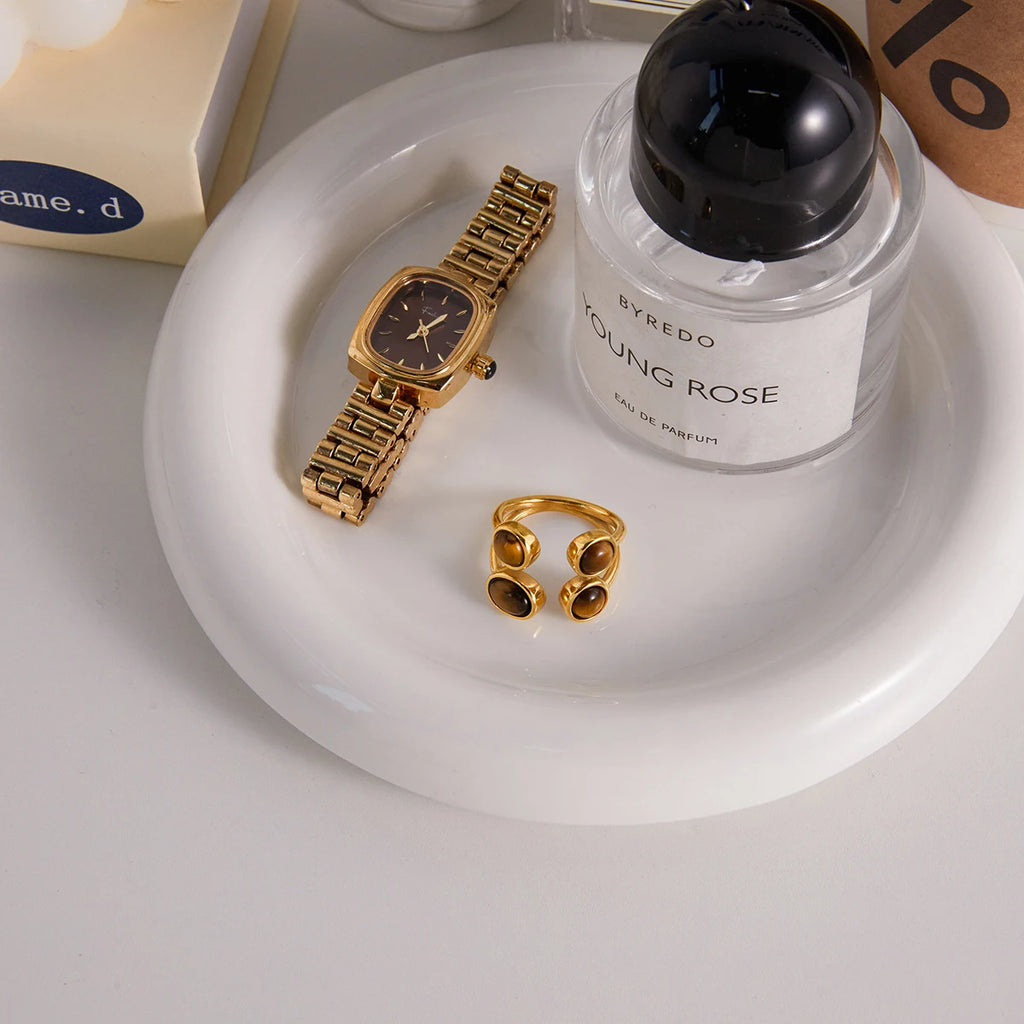Kika Various Styles Brown Tiger Eye Stone Ring