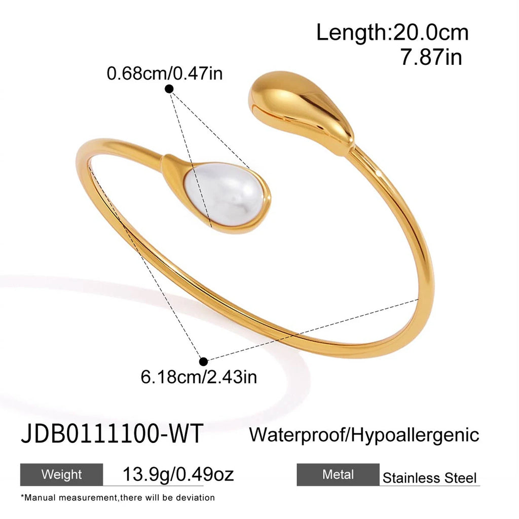Resin Stone Spring Opening Bracelet