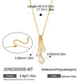 KIKA Water Drop Zircon Pendant Necklace PVD Plated Stainless Steel 316L