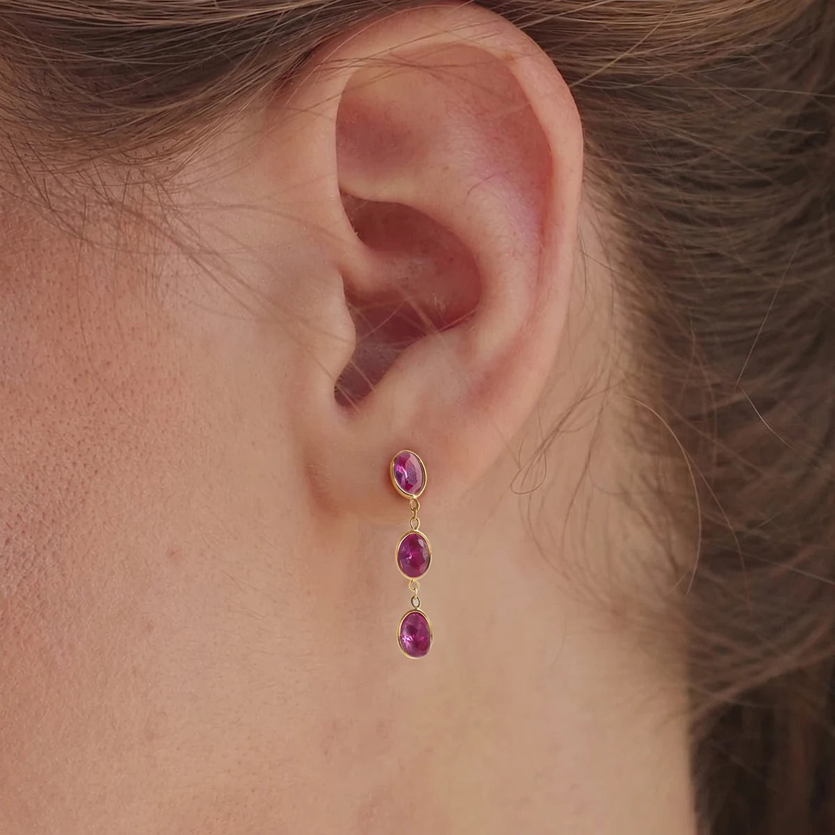 Kika Elegant Multicolor Geometric Zircon Drop Earrings