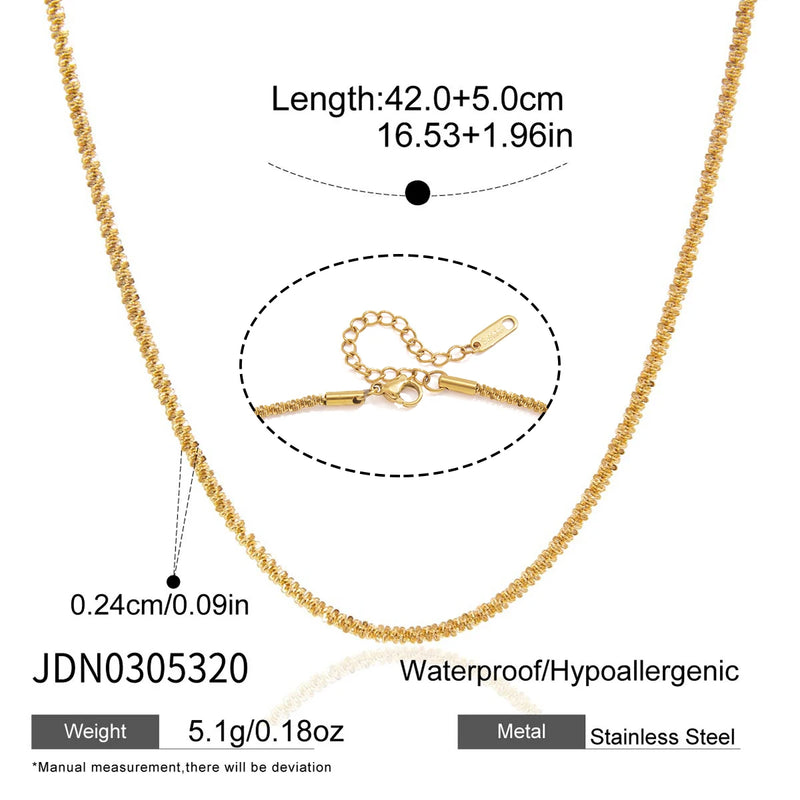 KIKA Minimalist Chain Necklace PVD Plated Stainless Steel 316L