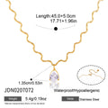 KIKA Classic Crystal Tennis Chain Wave Shape Necklace For Women 18K Gold PVD Plated Stainless Steel Necklace Fashion Jewelry