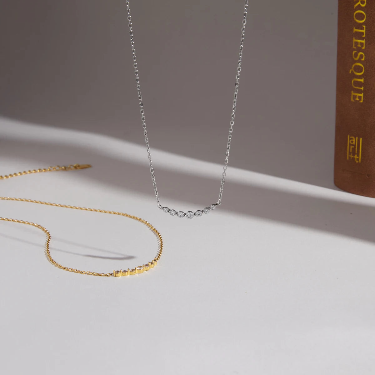 Lina Delicate Steel Color Smiling Face Necklace